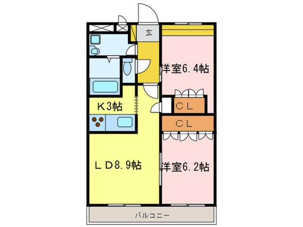 アバンサ－ルの物件間取画像